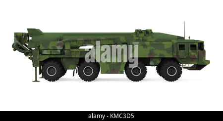 Scud Missile Launcher isoliert Stockfoto