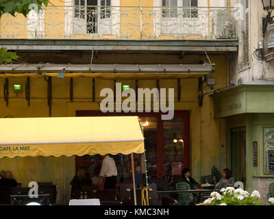 Cafe Van Gogh an der Place du Forum in Arles. Provence, Frankreich Stockfoto