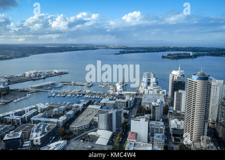 Stadtzentrum von Auckland Luftaufnahme, Neuseeland Stockfoto