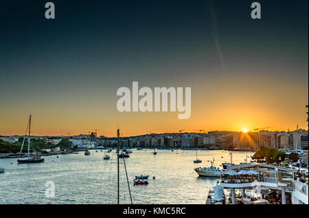 Sonnenuntergang über Sliema Stockfoto