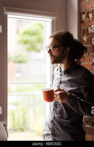 Männliche executive Kaffee Stockfoto