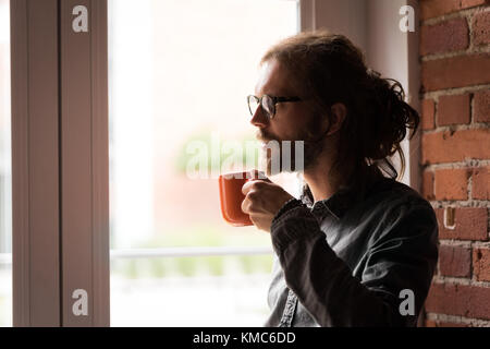 Männliche executive Kaffee Stockfoto