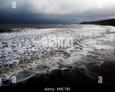 Raue See in South Bay im Winter Scarborough North Yorkshire England Stockfoto