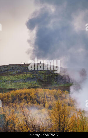 Geothermische Bereich der Geysir und Strokkur, Island Stockfoto