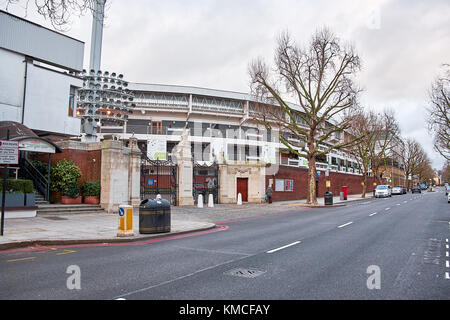 London City - Dezember 25, 2016: Einer der Eingänge zu Lord's Cricket Ground, mit einem Eisengitter verschlossen Stockfoto