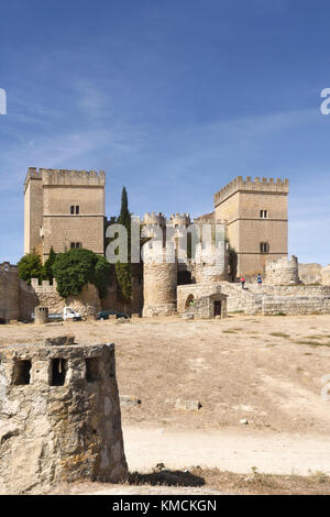 Schloss von Ampudia, Tierra de Campos Region, Provinz Palencia, Castilla y Leon, Spanien Stockfoto