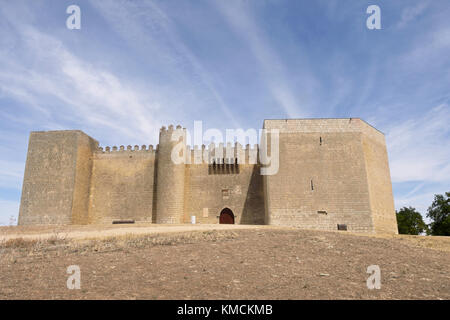 Schloss von Montealegre de Campos, Tierra de Campos Region, Provinz Valladolid, Castilla y Leon, Spanien Stockfoto