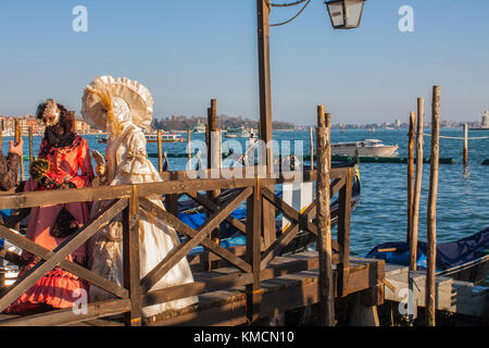 Venedig Karneval Maske und Kostüme. Venedig, Italien. Stockfoto