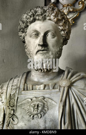 Mark Aurel (Marcus Aurelius Antoninus Augustus) war Römischer Kaiser von 161 bis 180. Italien Stockfoto