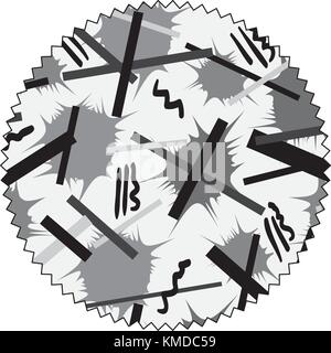 Graustufen Kreis mit grafischen Stil Abbildung Hintergrund Stock Vektor