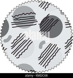 Graustufen Kreis mit grafischen Stil geometrischen Hintergrund Stock Vektor