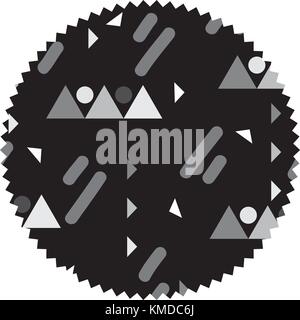 Graustufen Kreis mit grafischen Stil Design Hintergrund Stock Vektor