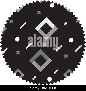 Graustufen Kreis mit Grafik geometrischen Stil Hintergrund Stock Vektor