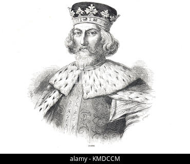 König Johann von England (1166–1216), auch bekannt als John Lackland. Regierte 1199-1216 Stockfoto