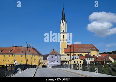 Die Stadt Vilshofen (Donau/Donau) in Bayern, Deutschland Stockfoto