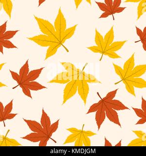 Blätter im Herbst nahtlose Muster. abstract vector Hintergrund Stock Vektor