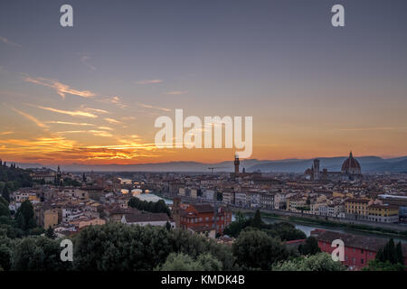 Stadtbild Blick auf Florenz von der Piazzale Michelangelo, Toskana, Italien Stockfoto