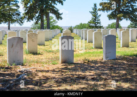 Custer National Cemetery in Little Bighorn Battlefield National Monument, Montana, Usa Stockfoto