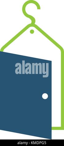 Tür Wäscheservice Stock Vektor