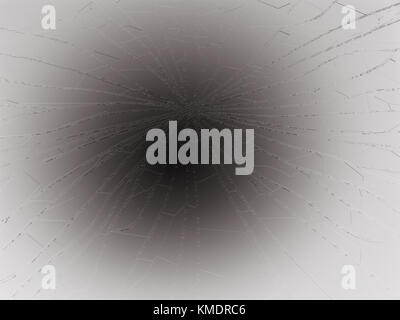 Bruchstücke aus zersplittertem oder zertrümmertem Glas. 3D-Rendering 3D-Abbildung Stockfoto