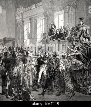 General Bonaparte während der Staatsstreich vom 18 Brumaire" in Paris, 1799 Stockfoto