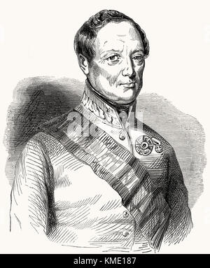 John Joseph Wenzel Graf Radetzky von Radetz, 1766-1858, ein tschechischer Adeliger und Österreichischen Allgemeinen Stockfoto