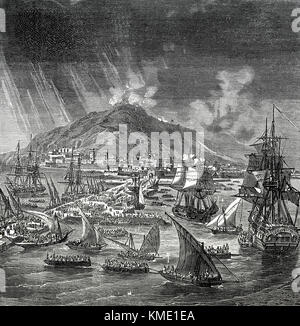 Die Schlacht von La Coruña, Peninsular War, am 16. Januar 1809 Stockfoto