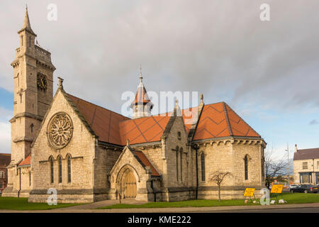 Eingang Hartlepool Kunst Galerie Galerie und Fremdenverkehrsamt in einem wunderbar restaurierten viktorianischen Kirche in Church Square, Hartlepool Stockfoto