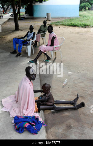 Der Süden des Sudan, Seen, Krankenhaus im Dorf Mapuordit/SÜD-SUDAN, von Bahr El Ghazal Regio, Seen, Maria, die Unbefleckte Empfängnis, DOR Krankenhaus der Comboni Missionare im Dinka Dorf Mapuordit Stockfoto