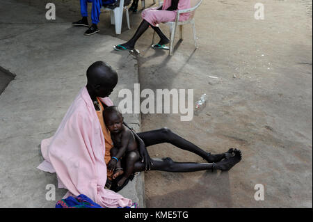 Der Süden des Sudan, Seen, Krankenhaus im Dorf Mapuordit/SÜD-SUDAN, von Bahr El Ghazal Regio, Seen, Maria, die Unbefleckte Empfängnis, DOR Krankenhaus der Comboni Missionare im Dinka Dorf Mapuordit Stockfoto