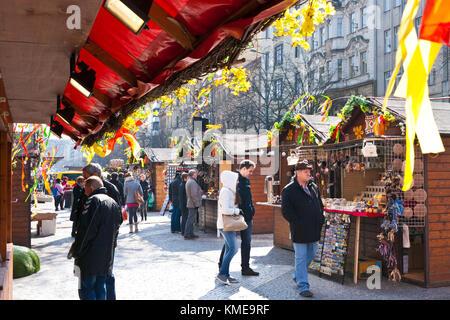 Velikonocni trh, Václavské namesti, Praha, Ceska republika / ostermarkt, Wenzelsplatz, Prag, Tschechische republik Stockfoto