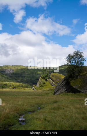 Durch die vikafjell ein Pass Road, Vik in der Kommunes Nord-norwegen und sogne og Fjordane befindet. Stockfoto