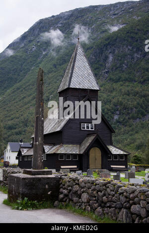 Roldal Stabkirche ist eine Stabkirche in odda-Gemeinde in hordaland County, Norwegen. Stockfoto