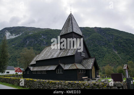 Roldal Stabkirche ist eine Stabkirche in odda-Gemeinde in hordaland County, Norwegen. Stockfoto