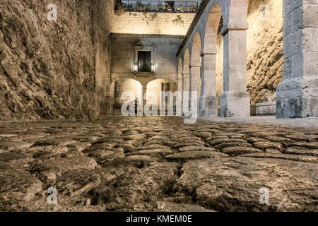 Torbogen in der Festung, Dalt Vila in Ibiza, Spanien Stockfoto