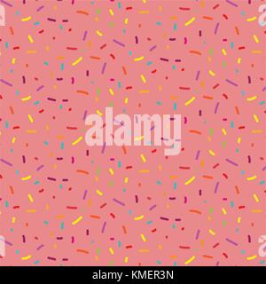 Donut Muster mit rosa Hintergrund Glasur. Stock Vektor