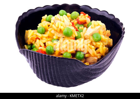 Risotto Teil auf dem weißen isoliert Stockfoto