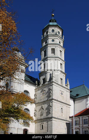 Kloster, Abtei, Osten, Osten Alptraum Alptraum Kreis, Kirche, katholisch, Sehenswürdigkeit, Alptraum, im Schwäbischen, Kirchturm, neresheim, kl Stockfoto