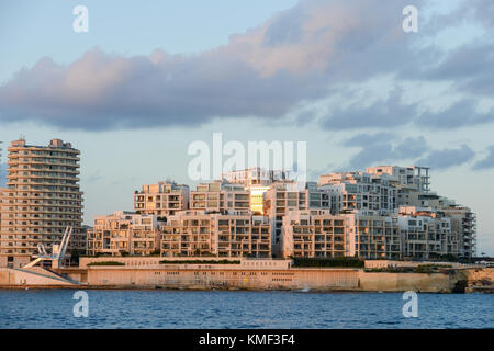 Moderne Wohngebäude in Sliema auf Malta Stockfoto