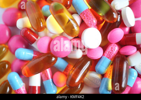 Vielzahl von Tabletten Stockfoto