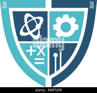 Technik Wissenschaft Studie Schirmauflage Stock Vektor