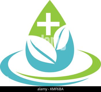 Blatt und Wasser Gesundheit Stock Vektor
