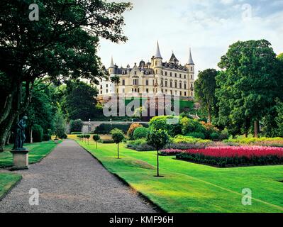 Dunrobin Castle, der Heimat des Duke of Sutherland von Architekt Sir Charles Barry. Highland region, N.E. Schottland Stockfoto