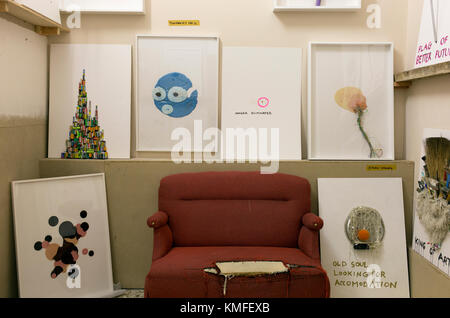 Kristof Kintera - nervös Bäume Kunst Ausstellung in der Galerie Rudolfinum in Prag Stockfoto