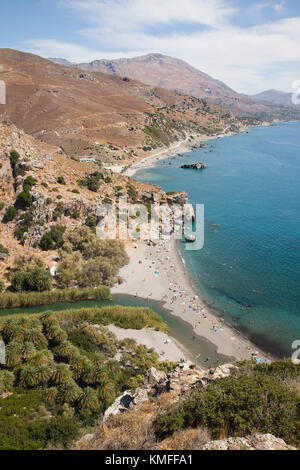 Preveli Strand, Insel Kreta, Griechenland, Europa Stockfoto