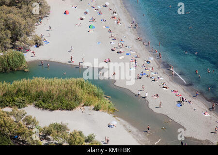 Preveli Strand, Insel Kreta, Griechenland, Europa Stockfoto