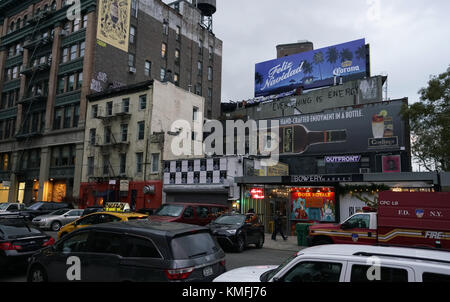 Blick auf die Straße von NoHo.in der Nähe von Bowery Street.Manhattan.New York City.USA Stockfoto