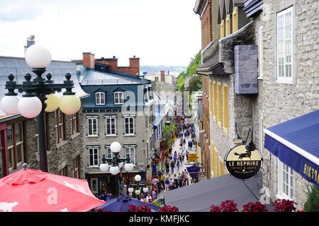 Petit-Champlain (Quartier du Petit), Quebec City, QC, Kanada Stockfoto