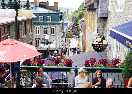 Petit-Champlain (Quartier du Petit), Quebec City, QC, Kanada Stockfoto