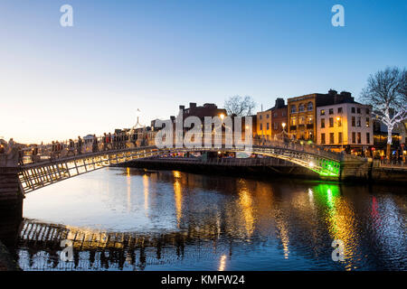 Ha'penny Brücke, Dublin, Irland Stockfoto